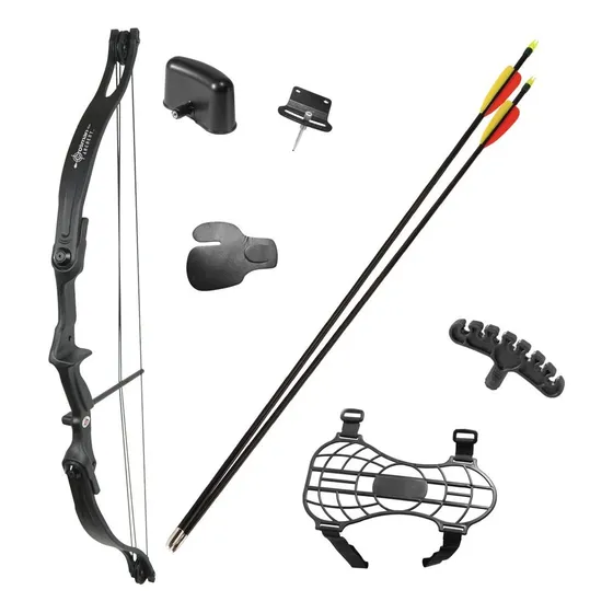 Arco Flecha 83.82 Cm Largo Elkhorn Compound+ Set Completo Color Negro