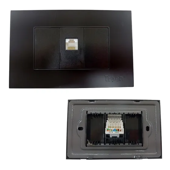 Toma De Red Rj45 Negro