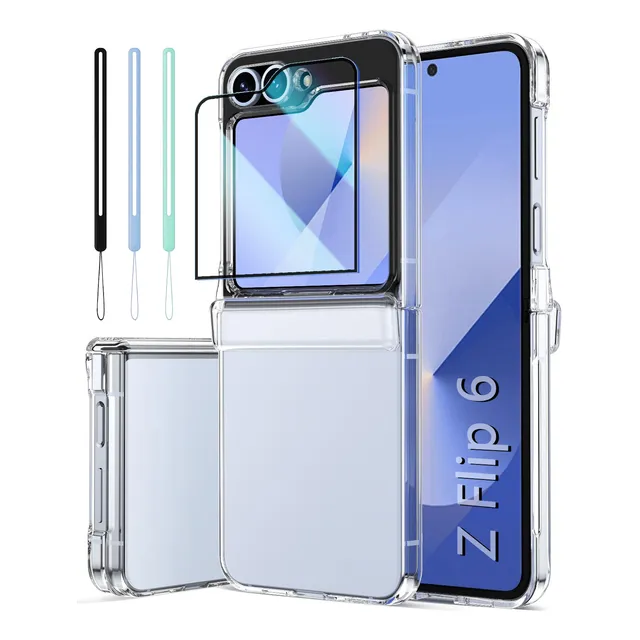 Funda Transparente Para Samsung Galaxy Z Flip + Mica  Correa