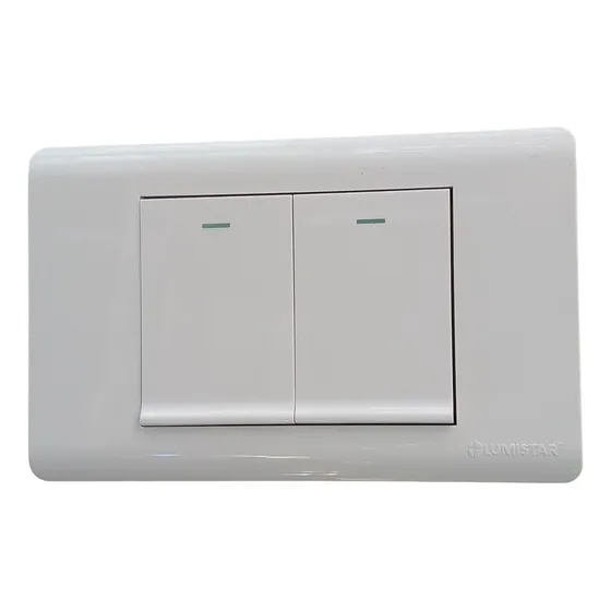 Interruptor Doble Elite Blanco 3 Way 127/250v 16a Lumistar