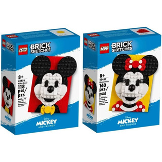 Lego Art Brick Sketches 40457 40456 Mickey & Minnie Mouse Lego Art Brick Sketches 40457 40456 Mickey & Minnie Mouse