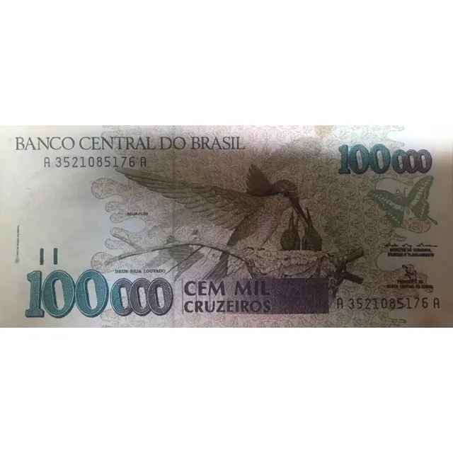 Brasil - 100.000,00 - Marcílio/gross- 1.992 - Cat. 227 - Fe