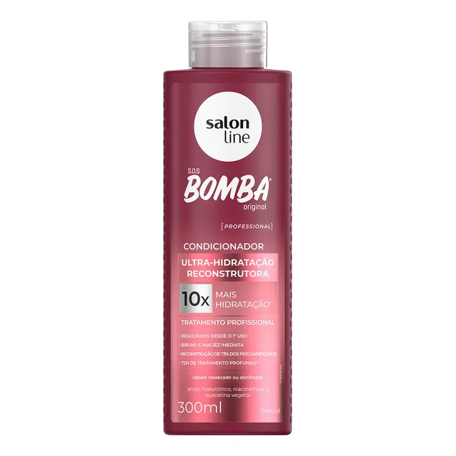 Condicionador Hidratação Brilho Sos Bomba Salon Line 300ml