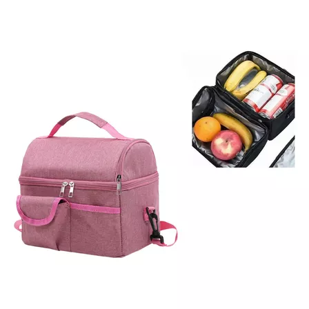 Bolsa De Comida Aislante Unisex De Doble Compartimento,