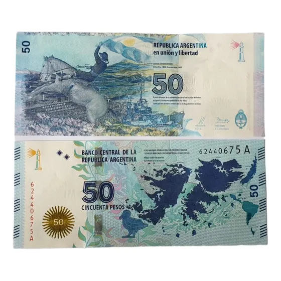 Billetes Mundiales : Argentina 50 Pesos  2015 Conmemorativo