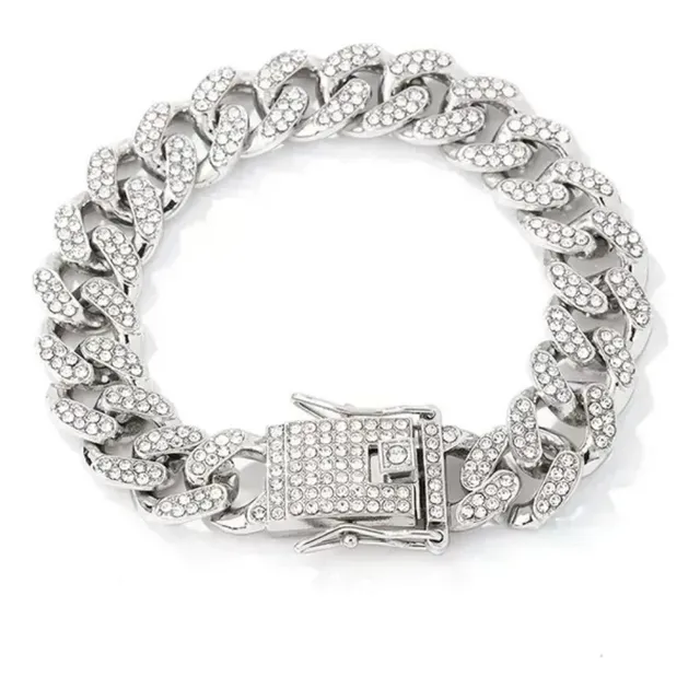 Pulsera Cubana Zircon Cúbica Damas Y Caballeros 