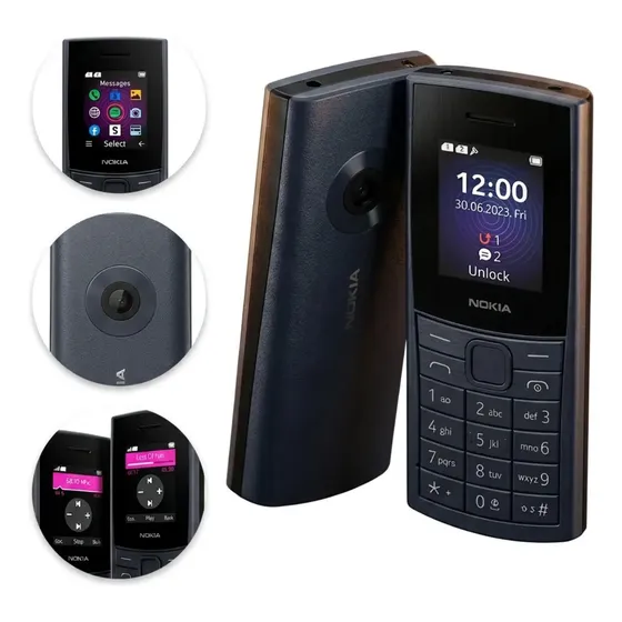 Celular Para Idosos Nokia 110 4G 128mb preto 48mb RAM