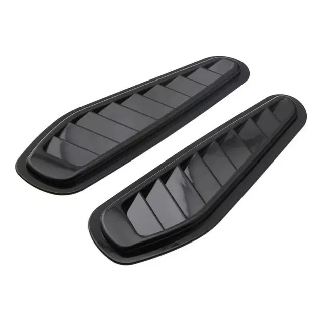 X2 Toma De Aire Capot Adhesivo Para Auto Universal Negro