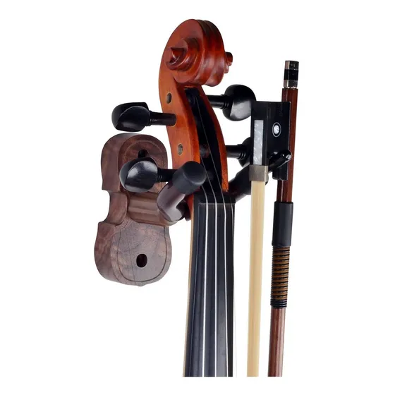 Violin Viola Soporte Pared Gancho Caoba Arco Hogar Nuez