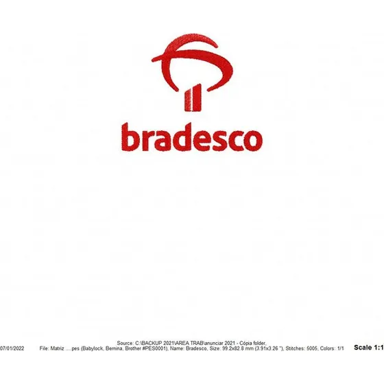 Matriz Bordado Znb6093 Bradesco