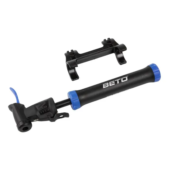 Inflador Doble Acción Beto Mini Pump Double Shot Color Negro/Azul
