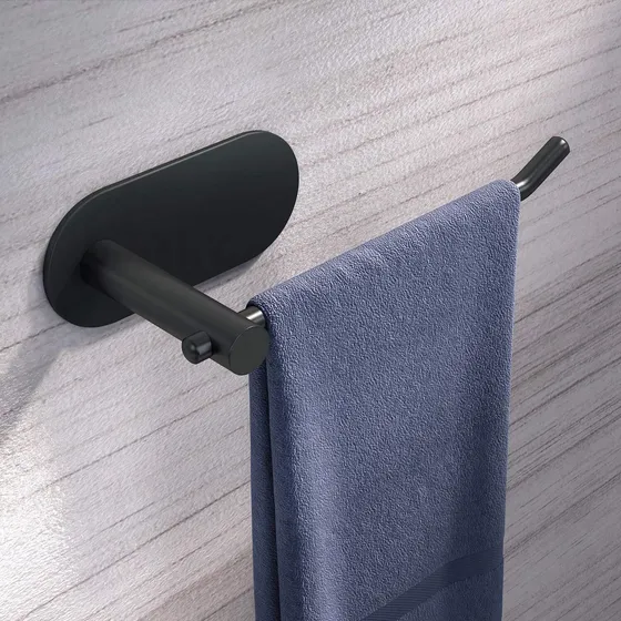 Vaehold Toallero Mano Para Baño Montado Pared Negro Cocina