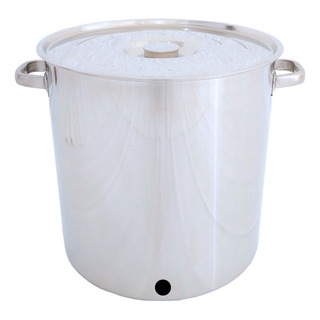 Panela De Aço Inox 70 Litros C/ Furação P/ Válvula De 1/2 Panela De Aço Inox 70 Litros C/ Furação P/ Válvula De 1/2