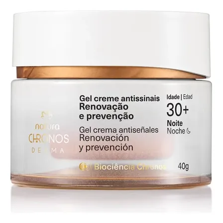 Creme Facial Renovação 30+ Noite Natura Chronos Derma 40g Todo Tipo De Pele Noite