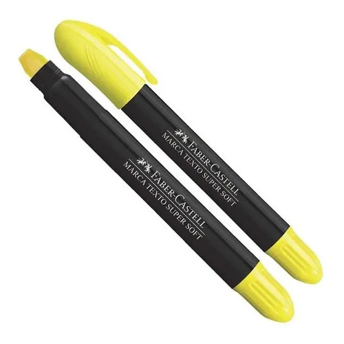 Marca Texto Supersoft Gel Amarelo - Faber Castell
