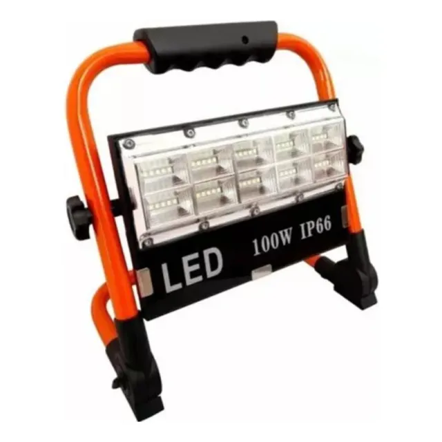 Reflector Recargable 100w Para Exteriores Ip66