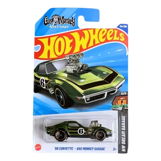 68 Corvette Gas Monkey Garage Hot Wheels 1:64 Verde