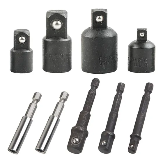 9 Piezas De Adaptador De Taladro Hexagonal  Kit De