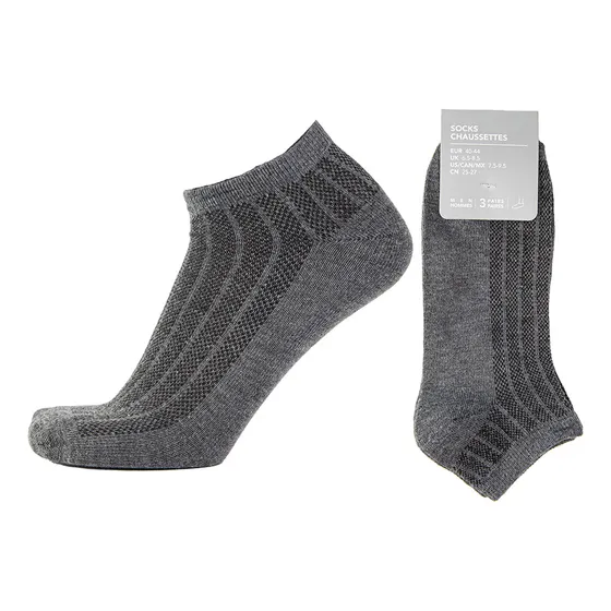 Media Tobillera Hombre 3 Gris