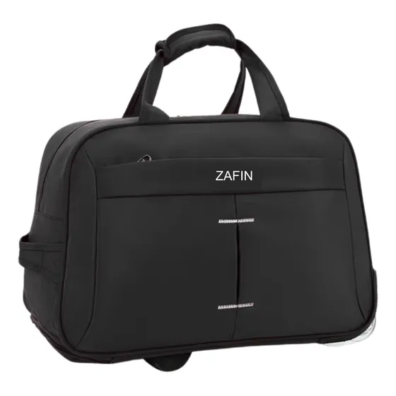 Bolsa Mala De Viagem Com Rodinhas De Bordo Avião Pequena Resistente Impermeável Carrinho Funcional Masculina Feminina Compacta Semi Flexível Ónibus Sacola Prática Mochila Premium Zafin Cor Preto
