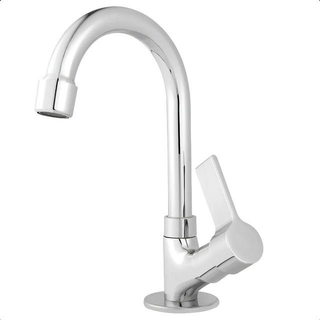 Torneira Lavatorio Para Banheiro Bica Movel Metal Prateado Cromado Torneira Lavatorio Para Banheiro Bica Movel Metal Prateado Cromado