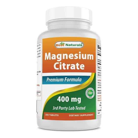 Citrato De Magnesio 400mg 250 Tabletas Best Naturals 