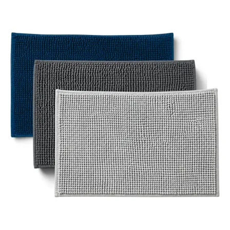 Kit 3 Tapetes De Banheiro Microfibra Bolinha Absorvente 60cm