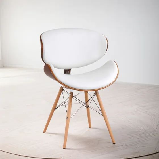 Silla Oficina Escritorio Fija Eames Ecocuero Moderna