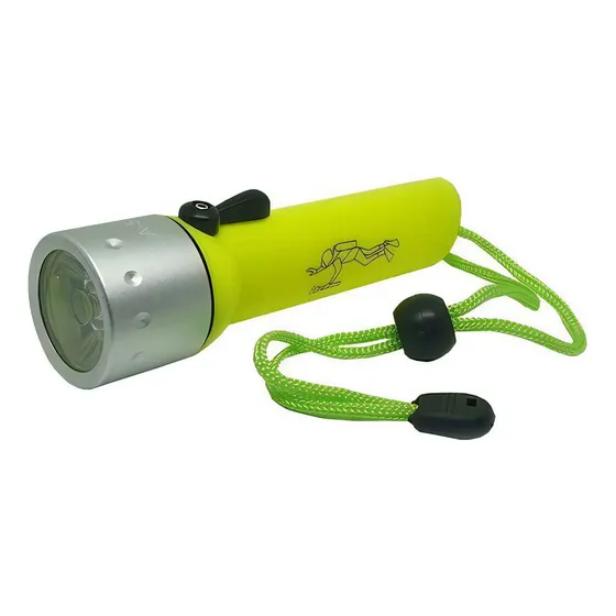 Potente Linterna De Buceo Acuática Minera Sumergible 180 Lum Color de la linterna Verde Color de la luz Blanco