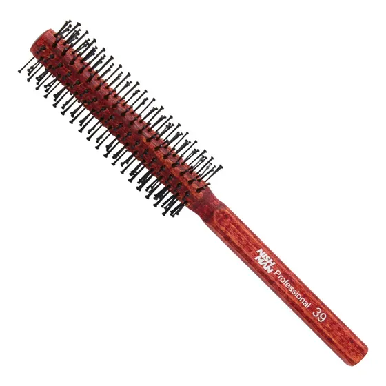 Cepillo Redondo Para Cabello Estilismo Profesional, Nishman Color Café