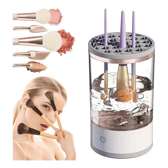 Lavador Limpador De Pinceis Maquiagem Automático Elétrico
