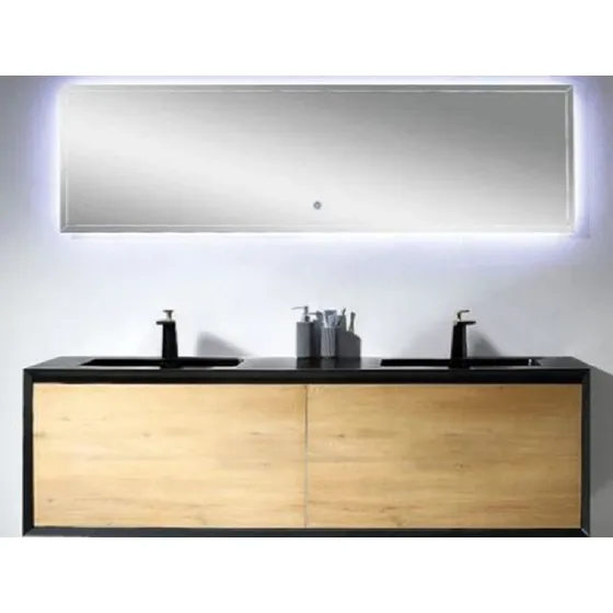 Mueble De Baño Fenix 150, Madera Y Negro. Marca Castel(h.r).