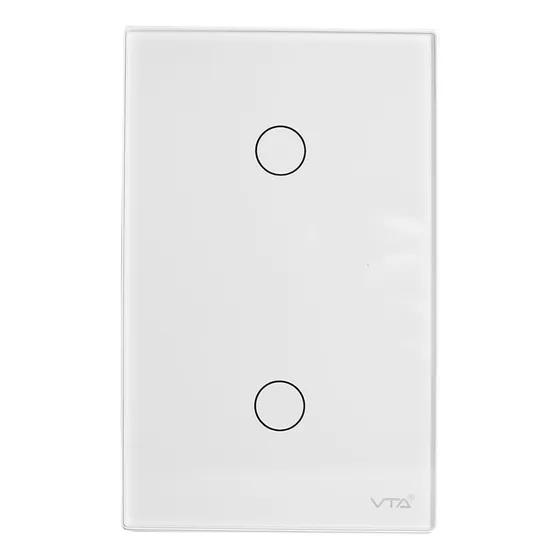 Interruptor Touch Doble Link Iot Vta+ Smart Home Color Blanc
