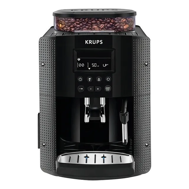 Cafetera Máquina De Espresso Automática, Krups Con Espumador, Capacidad De 1.7l, Molino Integrado, 3 Recetas Automáticas, Limpieza Automática Y Sin Esfuerzo, Pantalla Lcd, Ea815050