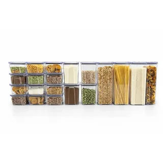 Kit 20 Potes Porta Mantimento Hermético
