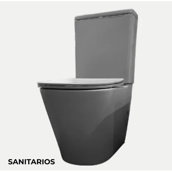Vtt Wc Sanitario Gris Mate Descarga Pared 83x37x60