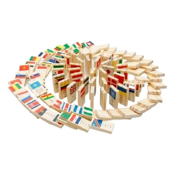 T (1 Juego) Dominó Banderas Y Conoce El Mundo