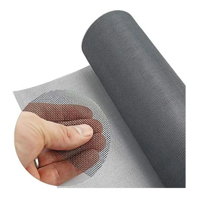 Tela Mosquitera De Fibra De Vidrio 1.20 Ancho Rollo 10 Mts Color Gris