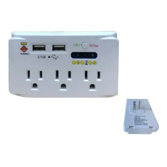Protector Voltaje Triple 120v 15a Con 2 Puertos Usb Pickens 