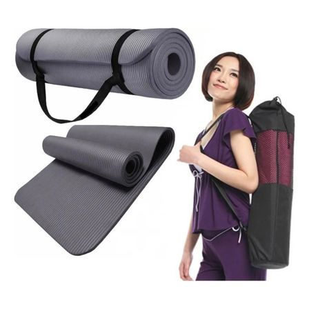 Colchoneta Mat Yoga 10mm Calidad A1 + Sujetador + Bolso Colchoneta Mat Yoga 10mm Calidad A1 + Sujetador + Bolso