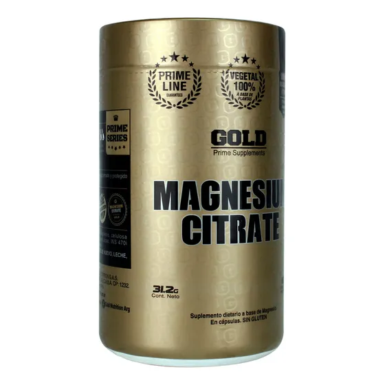 Citrato De Magnesio 800 Mg 60 Caps Sin Sabor Gold Nutrition