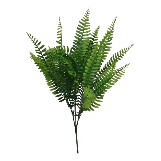 Helecho Artificial 42cm 3 Ramos Decorativos Verdes Plástico Silverled | Cuotas sin interés