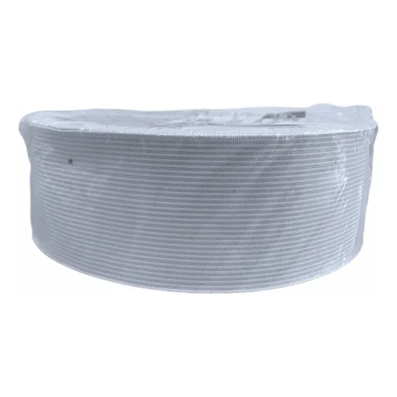 Elástico Largo 50mm Reforçado Zanotti Jaraguá 25 Metros Cor Branco Desenho do tecido Liso
