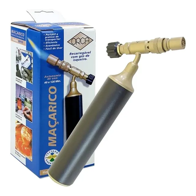 Maçarico Orca Portátil E Recarregavel Mp99 Chama 1.250 C°