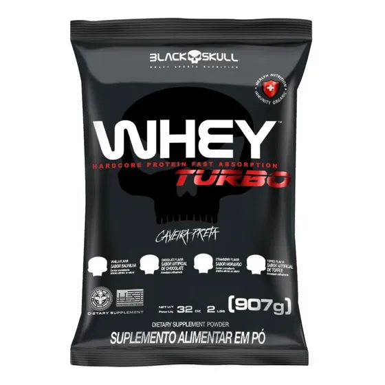 Suplemento en pó Black Skull Caveira Preta- Proteínas de Whey sabor baunilha x 907g