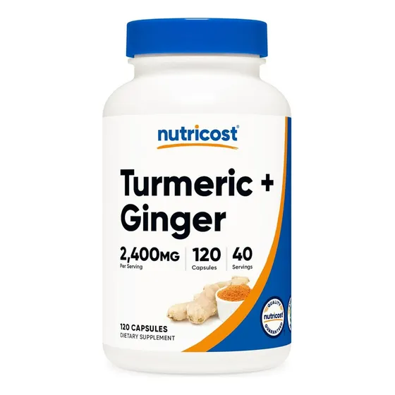 Suplemento Nutricost De Cúrcuma Y Jengibre 800 Mg 120 Cápsul