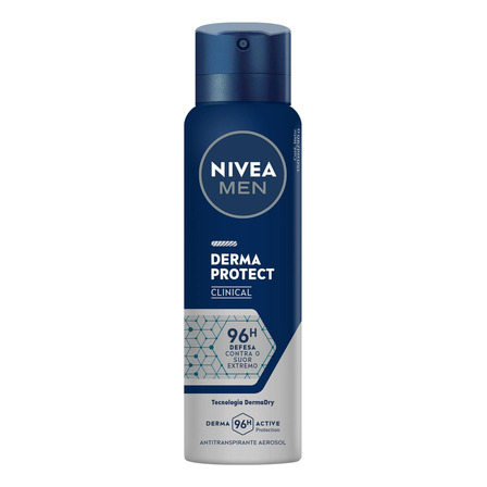 Nivea Men Desodorante Antitranspirante Aerossol Derma Protect Clinical 150ml Nivea Men Desodorante Antitranspirante Aerossol Derma Protect Clinical 150ml