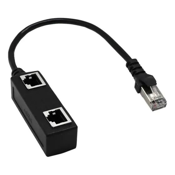 Rj45 Adaptador De Divisor Vermelho .