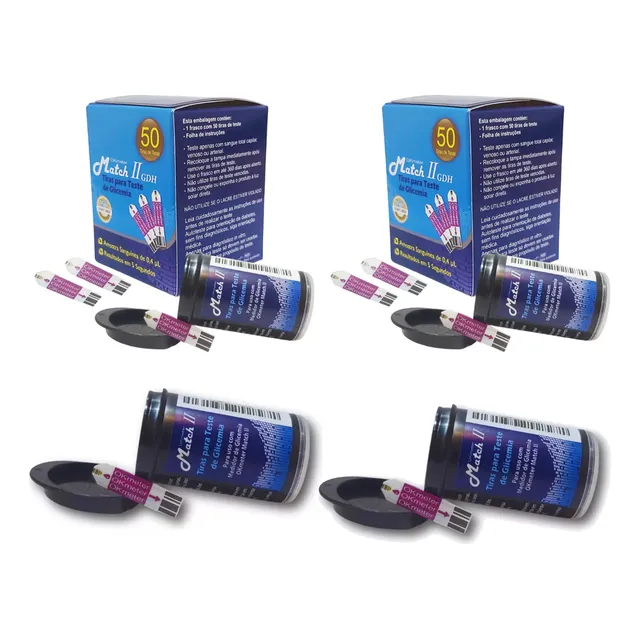 Kit 100 Fitas De Glicemia/glicose Match Ok Meter