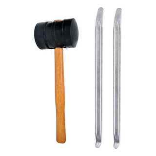 Kit Borracheiro C/ 2 Espátula Chata 45cm + Martelo Borracha Kit Borracheiro C/ 2 Espátula Chata 45cm + Martelo Borracha